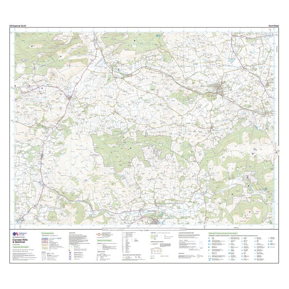 OL 62 Explorer Coreen Hills & Glenlivet Map