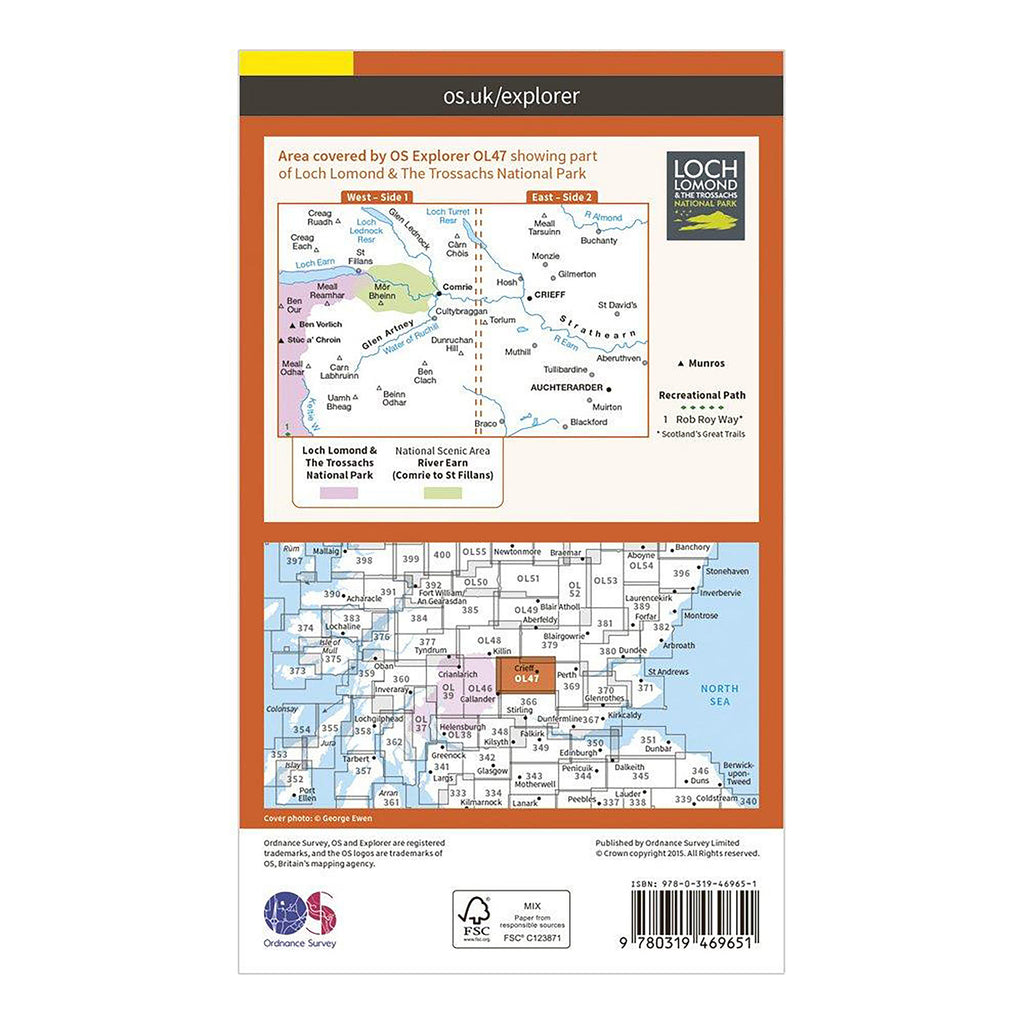 Active Explorer OL 47 Crieff, Comrie & Glen Artney Map