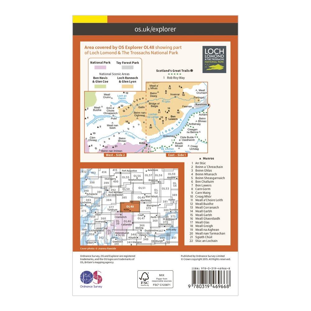 Explorer Active OL48 Ben Lawers & Glen Lyon Map With Digital Version