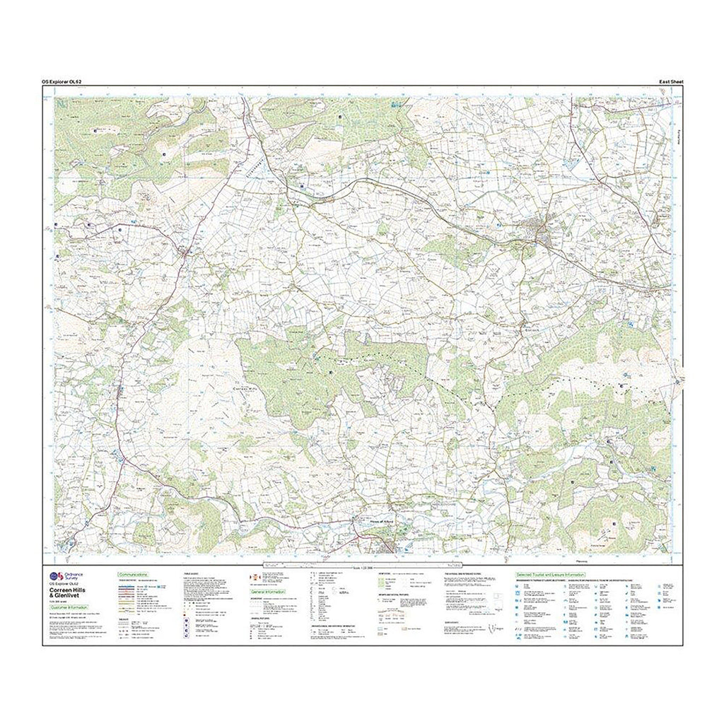 Explorer OL 62 Active D Coreen Hills & Glenlivet Map