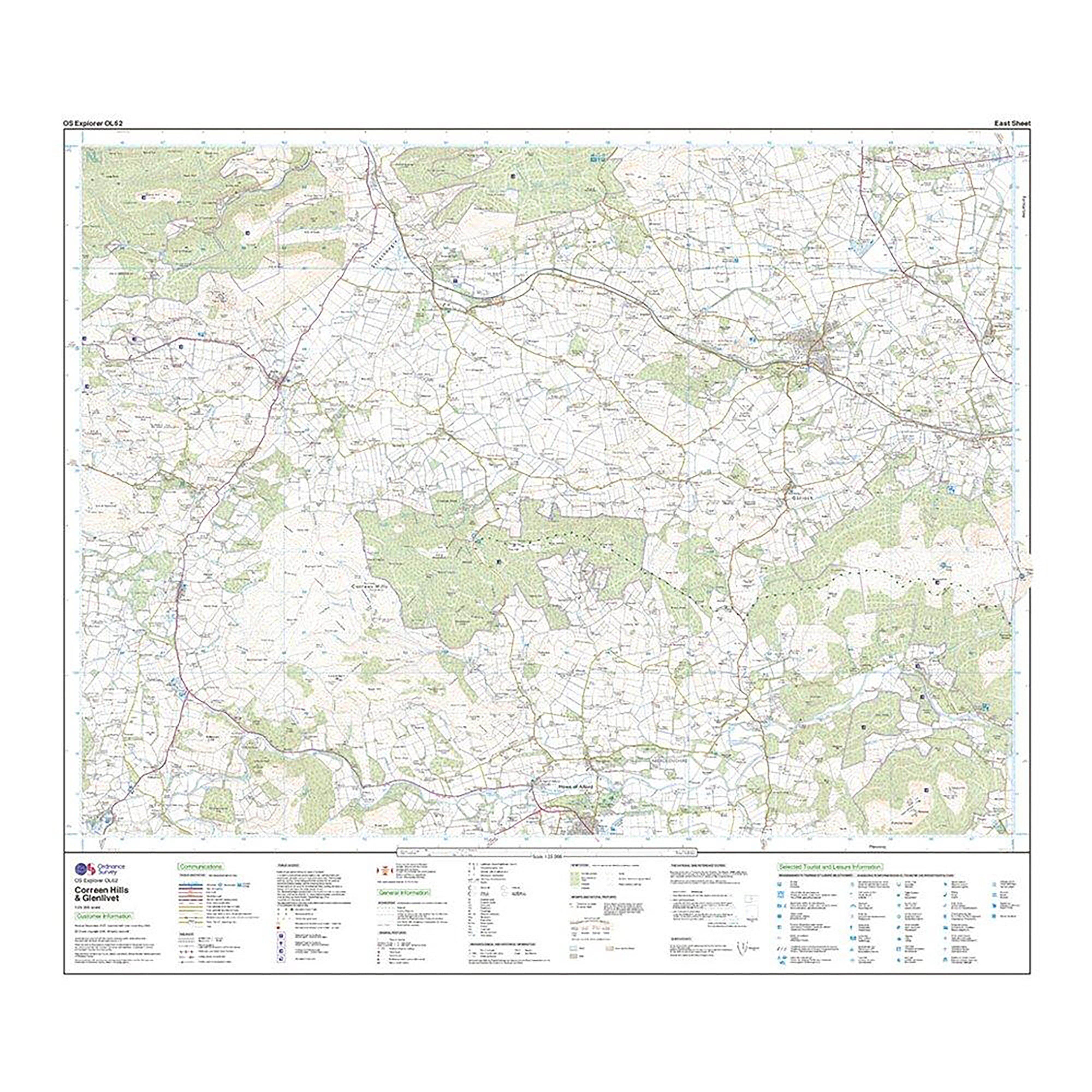 Explorer OL 62 Active D Coreen Hills & Glenlivet Map