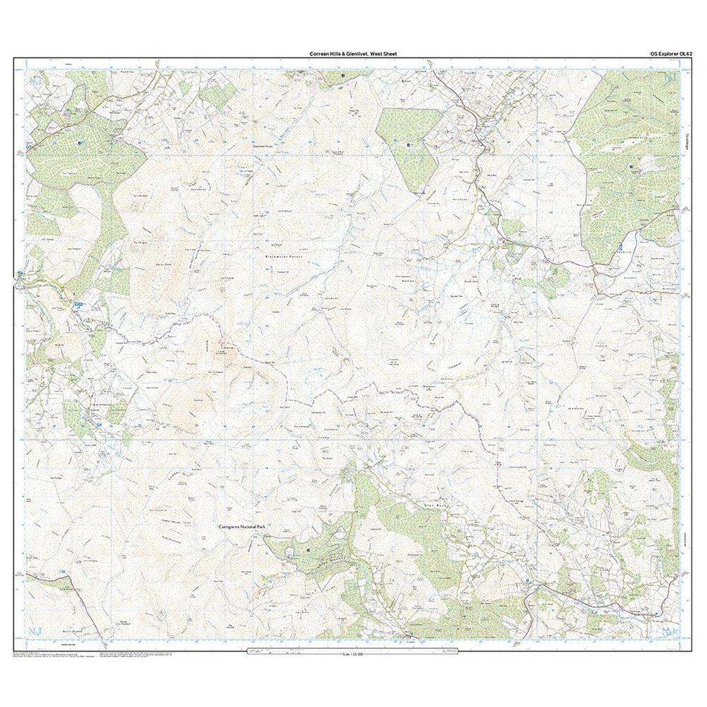 Explorer OL 62 Active D Coreen Hills & Glenlivet Map