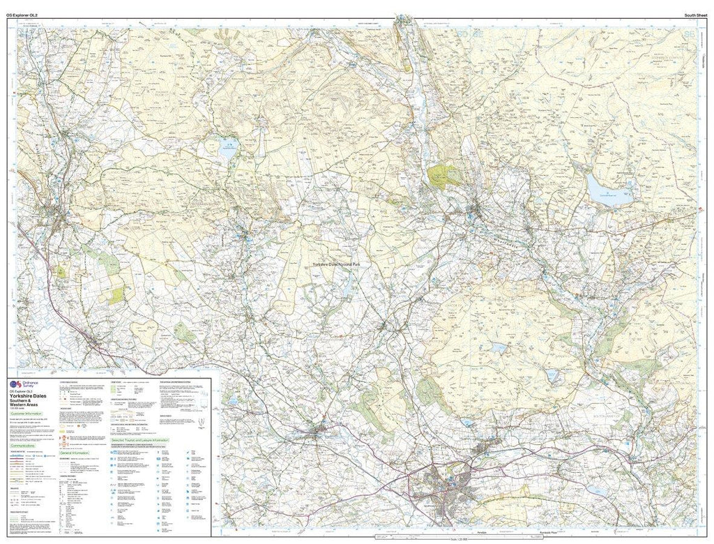 Explorer OL2 Yorkshire Dales - Southern & Western Areas Map With Digital Version