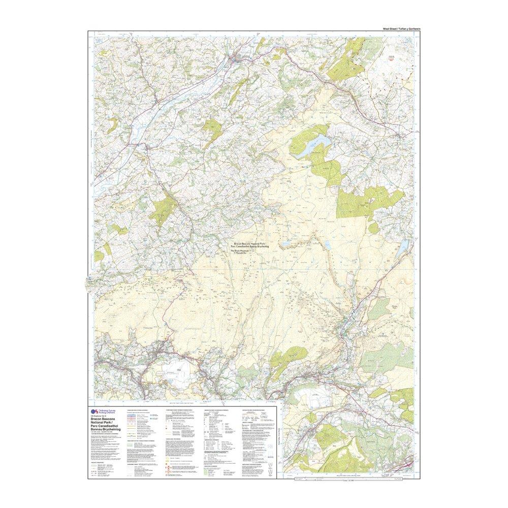 Explorer OL 12 Brecon Beacons National Park - Western & Central Areas Map