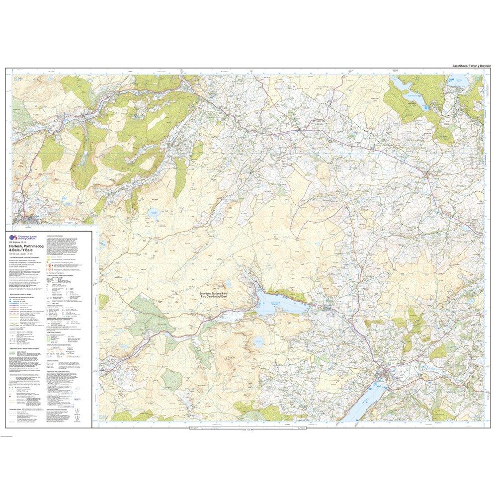 Explorer OL 18 Harlech, Porthmadog & Bala Map