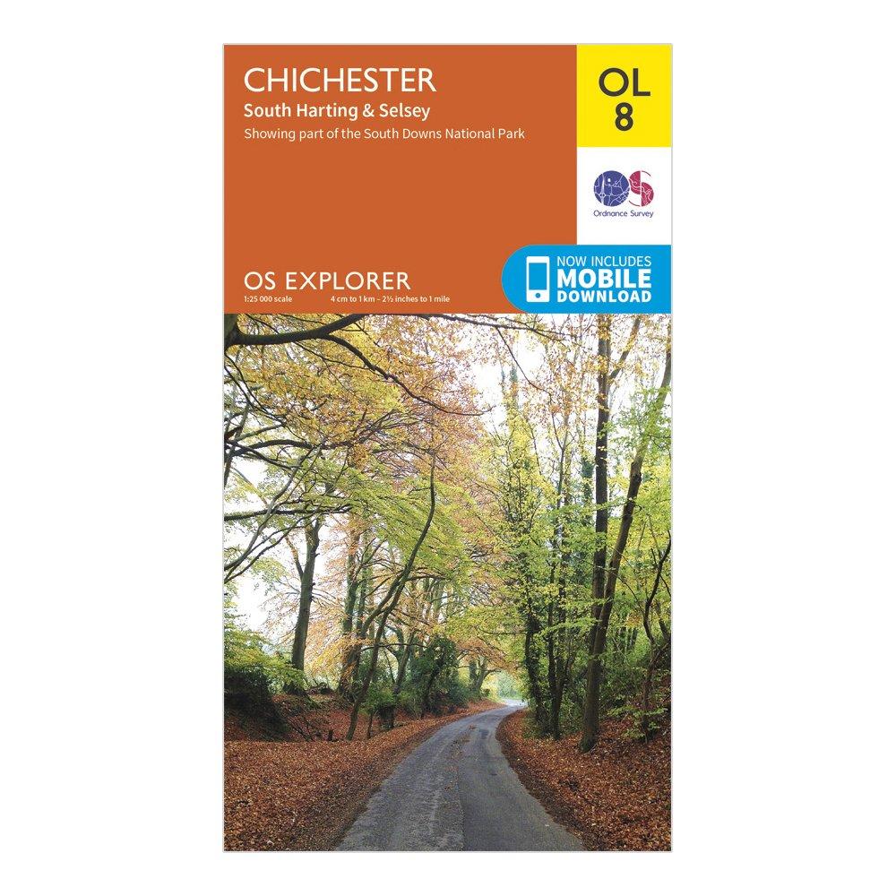 Explorer OL8 Chichester, South Harting & Selsey Map With Digital Version