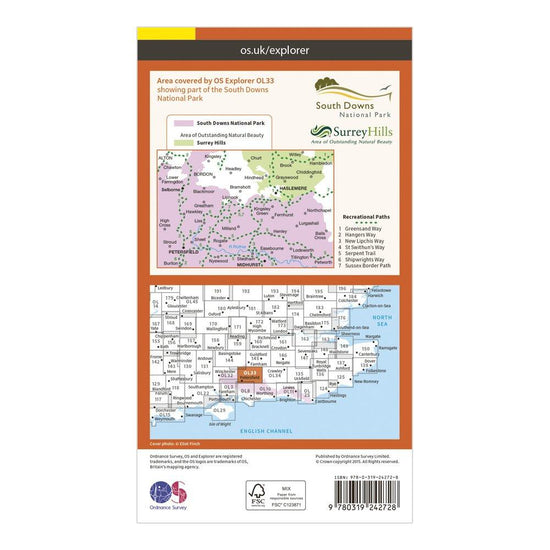 Explorer OL 33 Haslemere & Petersfield Map