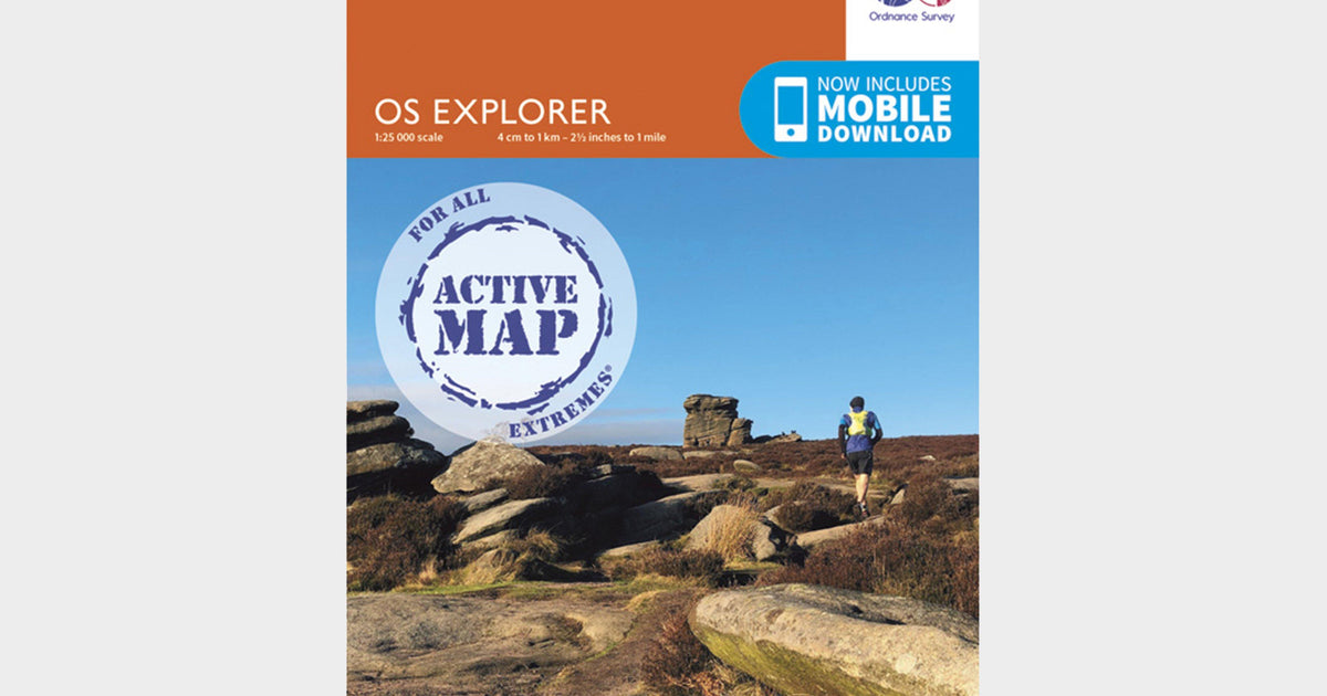 Ordnance Survey Explorer Active OL1 The Peak District - Dark Peak Area ...
