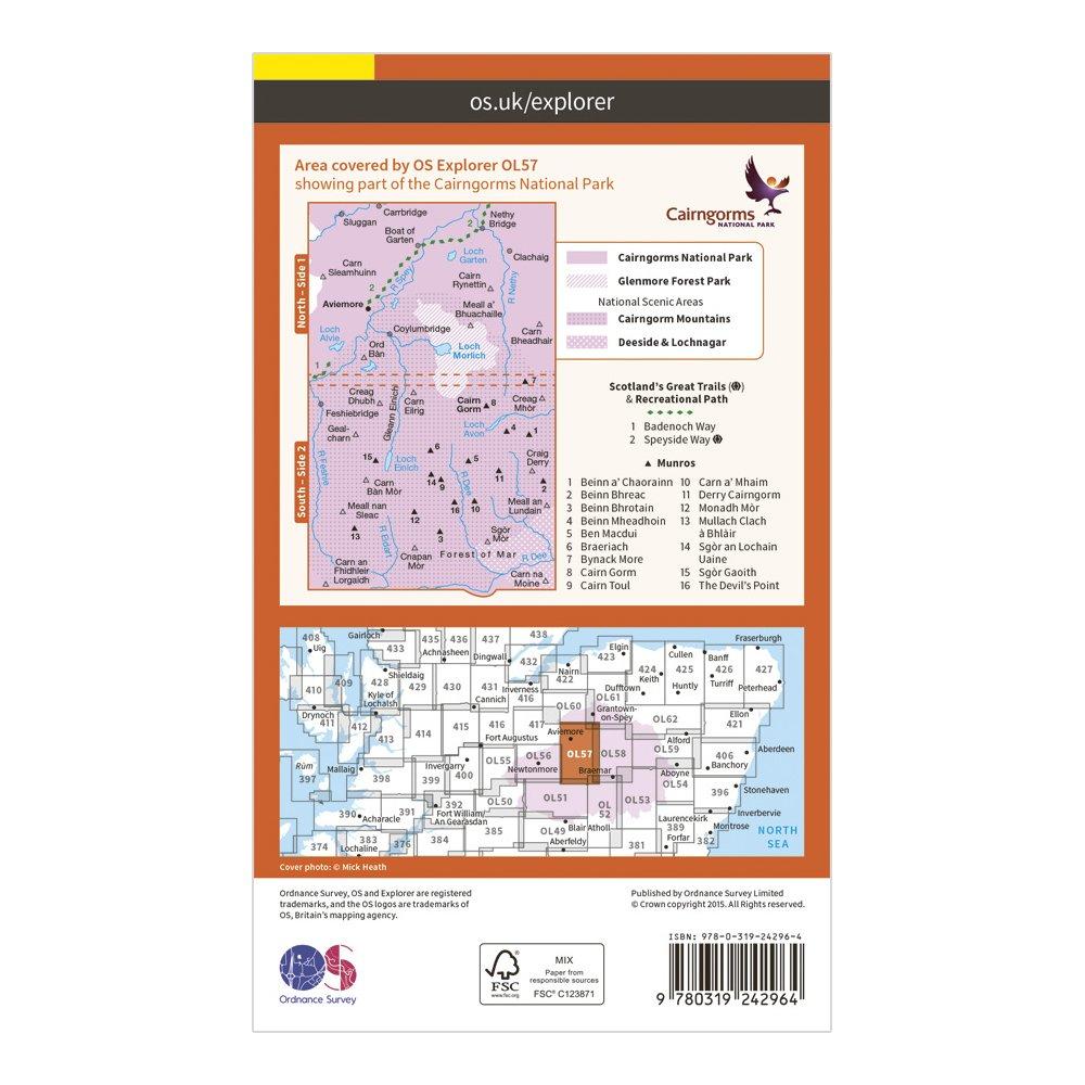 Explorer OL 57 Cairn Gorm & Aviemore Map