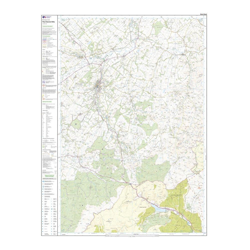 Explorer OL16 The Cheviot Hills Map