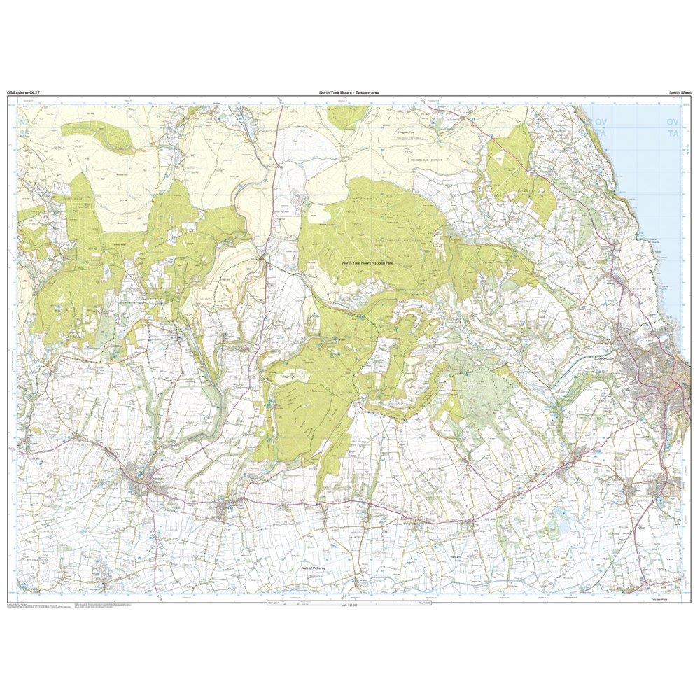Explorer Active OL 27 North York Moors - Eastern Area Map With Digital Version