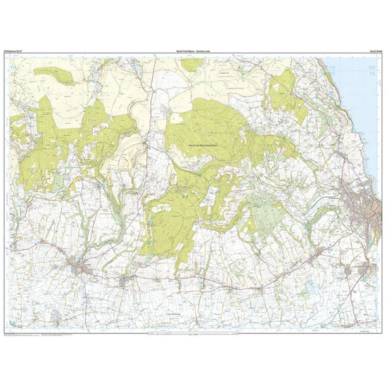 Explorer Active OL 27 North York Moors - Eastern Area Map With Digital Version