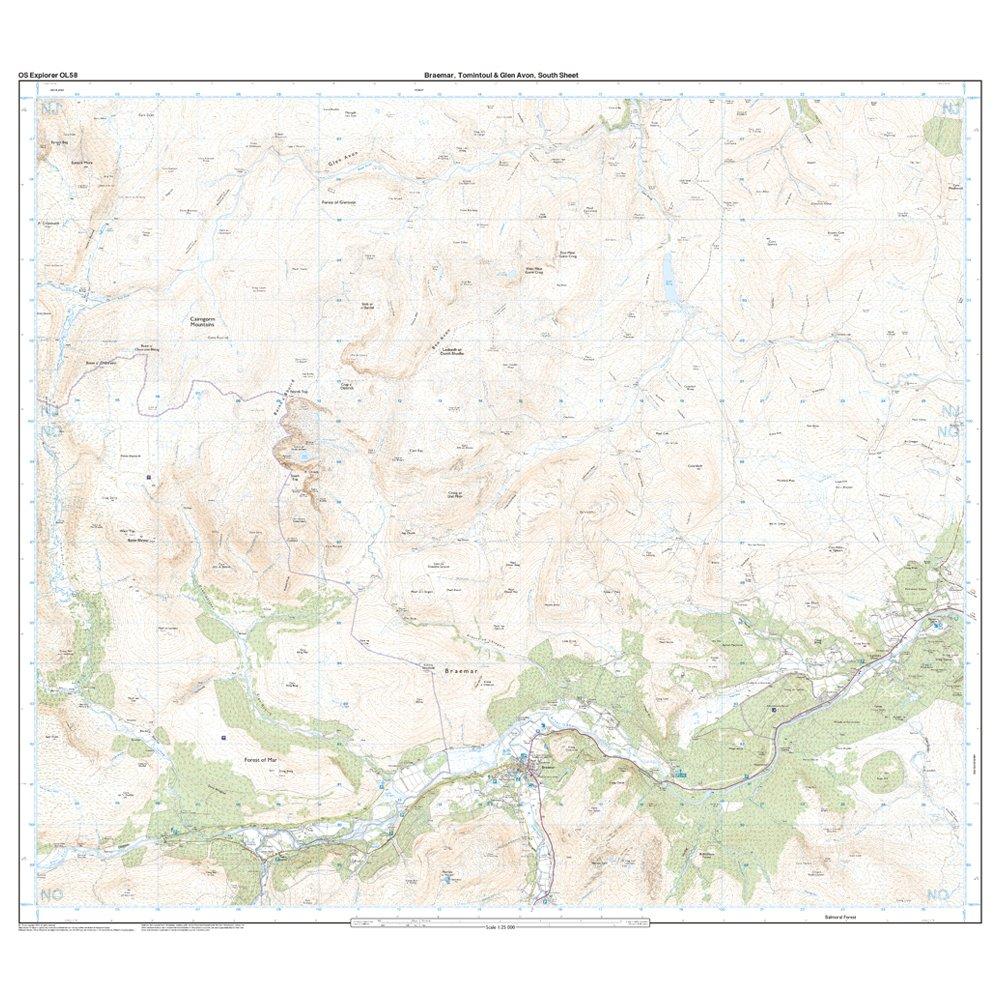 Explorer OL 58 Braemar, Tomintoul & Glen Avon Map