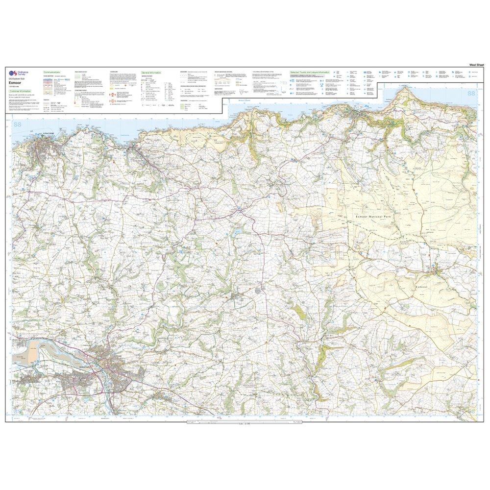 Explorer Active OL9 Exmoor Map With Digital Version