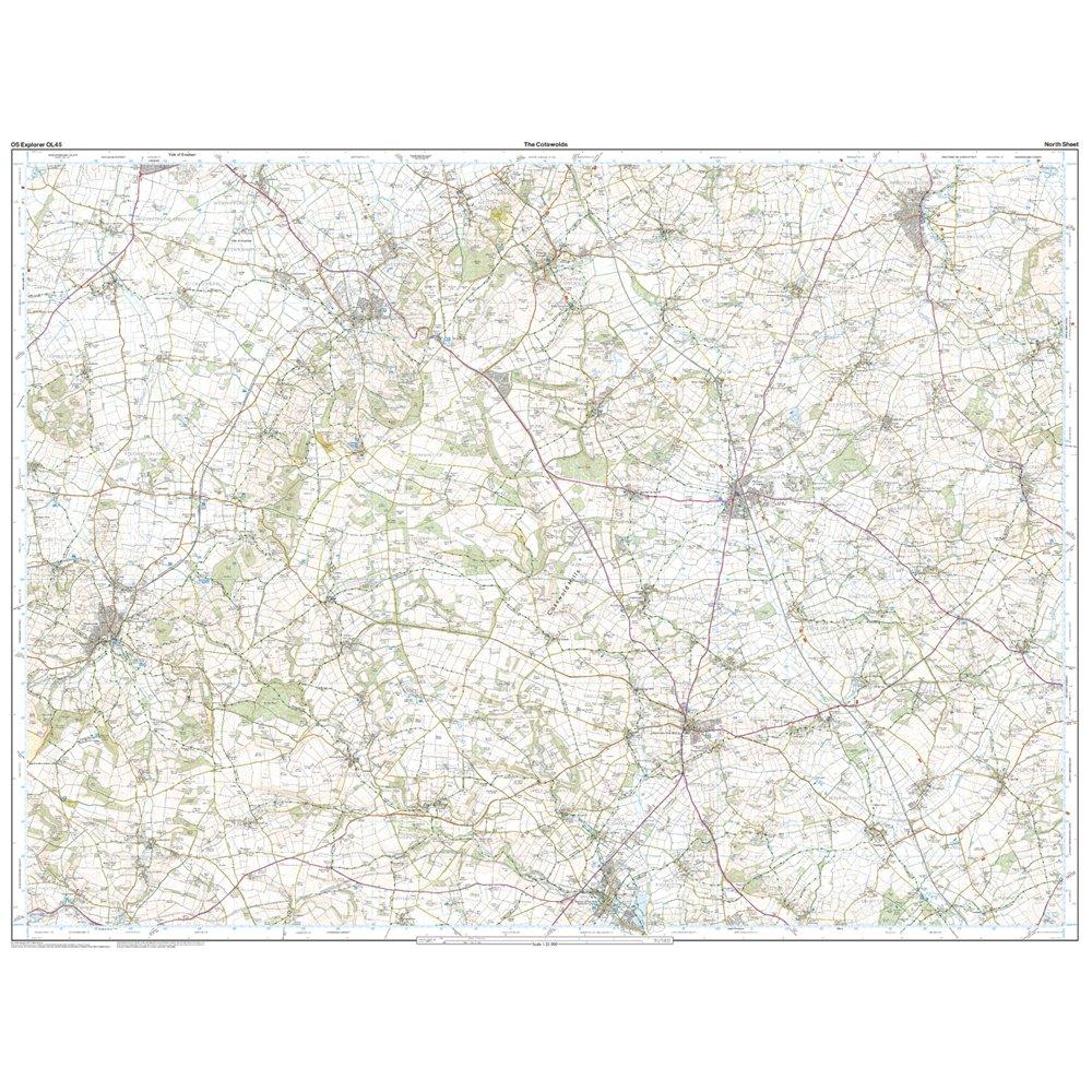 Explorer OL 45 Active D The Cotswolds Map