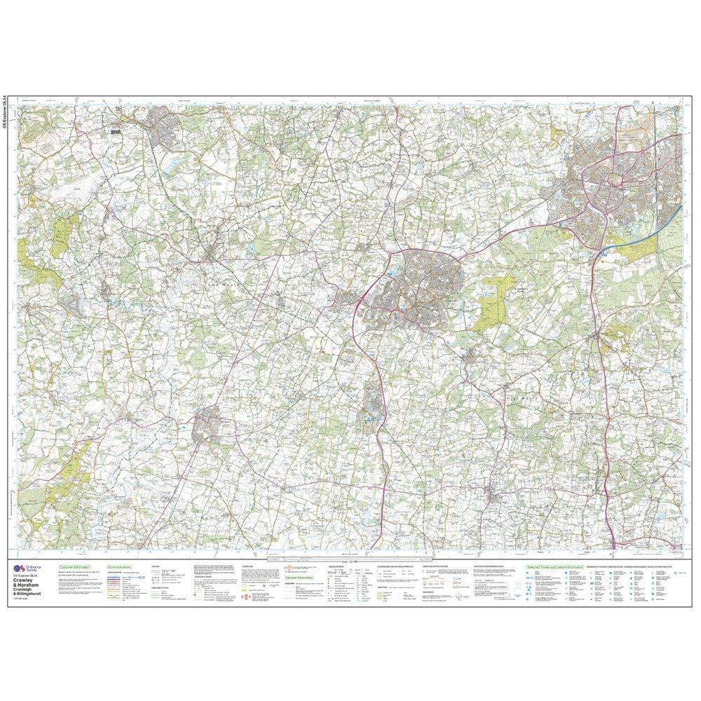 Explorer OL 34 Active D Crawley & Horsham Map
