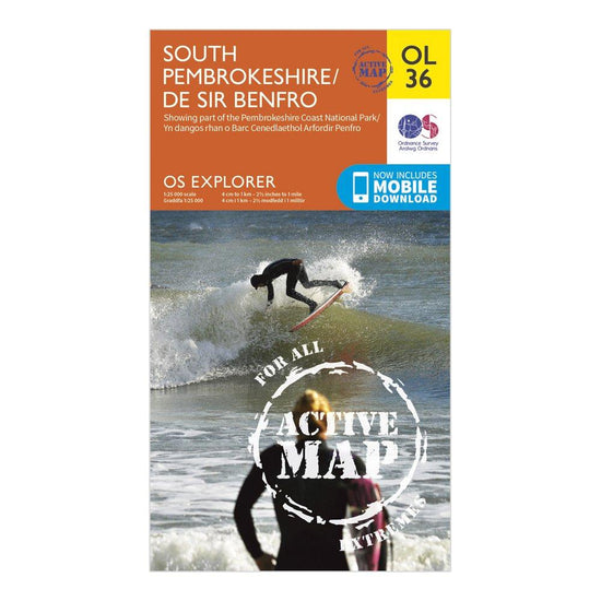 Explorer Active OL36 South Pembrokeshire Map With Digital Version