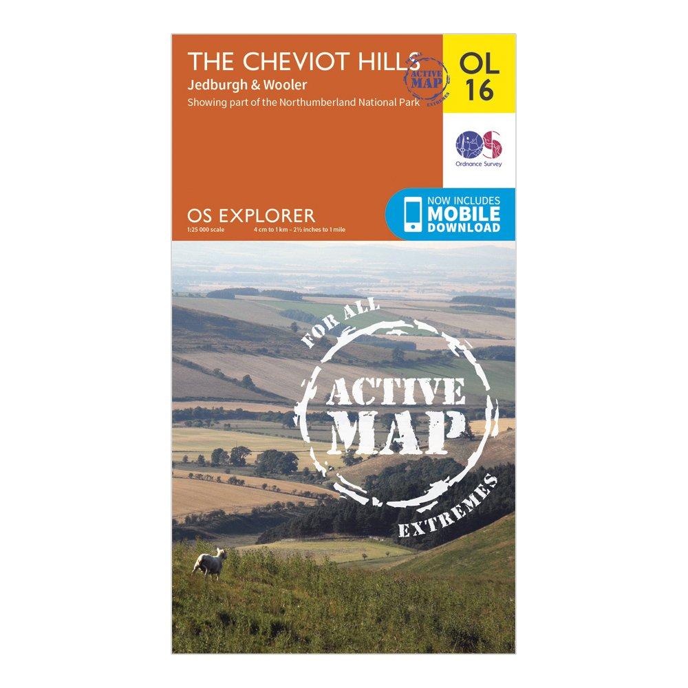 Explorer Active OL16 The Cheviot Hills Map With Digital Version