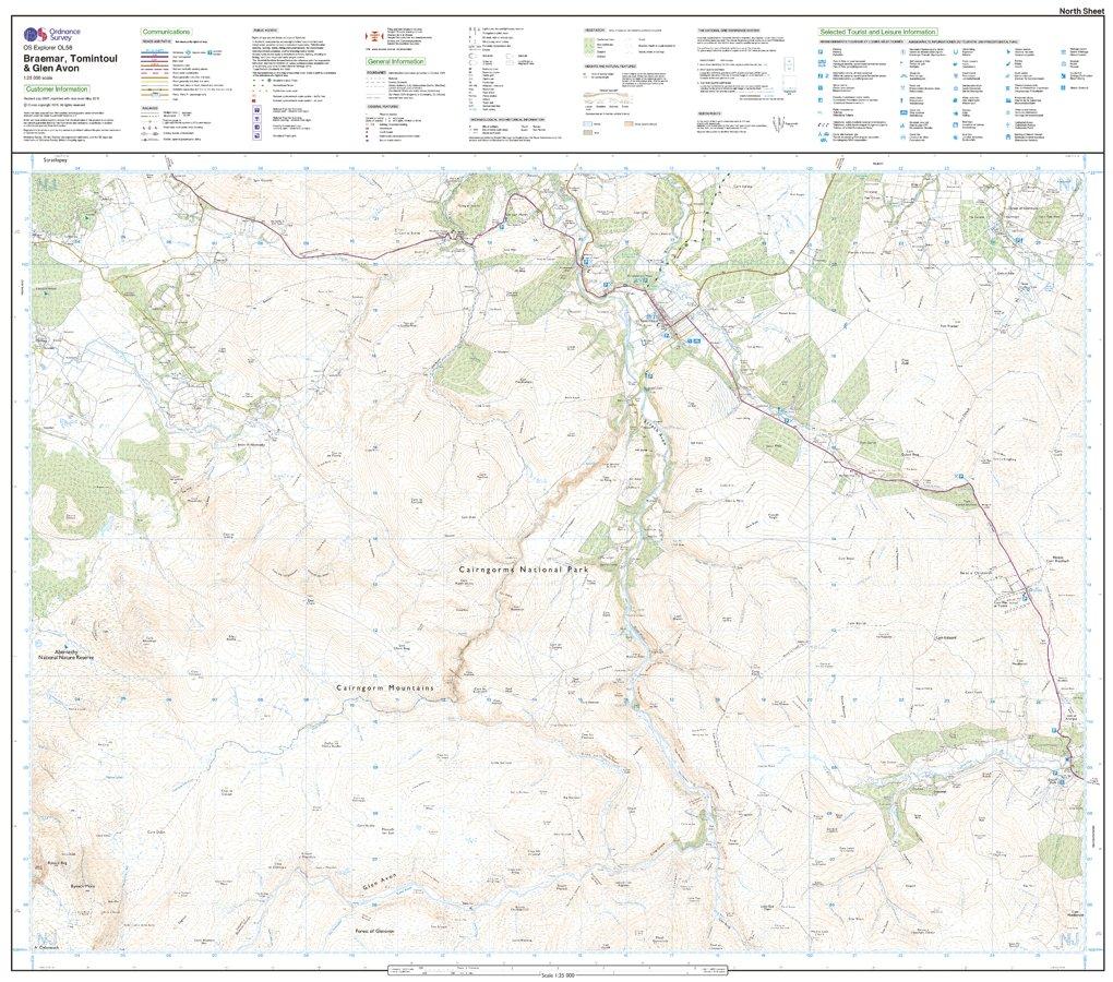 Explorer Active OL 58 Braemar, Tomintoul & Glen Avon Map