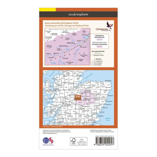Explorer OL 56 Badenoch & Strathspey Map