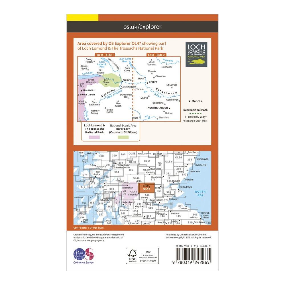 Explorer OL 47 Crieff, Comrie & Glen Artney Map