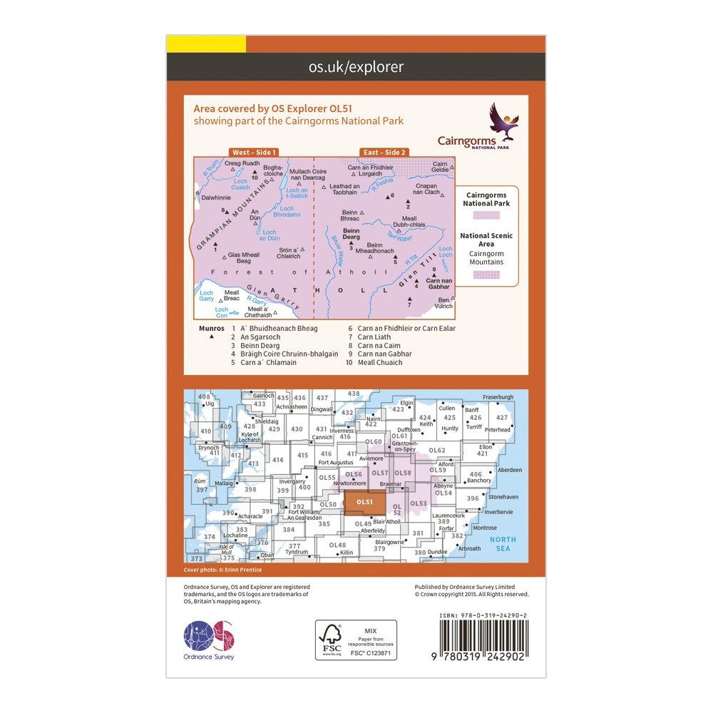 Explorer OL51 Atholl Map With Digital Version