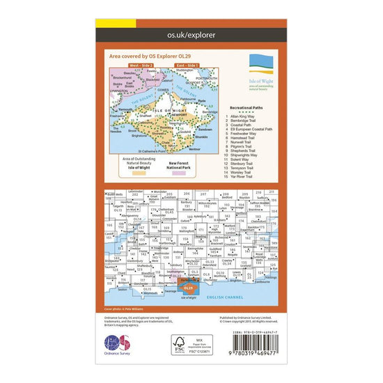 Explorer Active OL 29 Isle of Wight Map