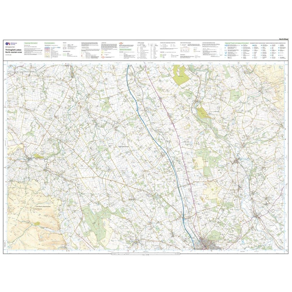 Explorer Active OL5 The English Lakes - North Eastern Area Map With Digital Version