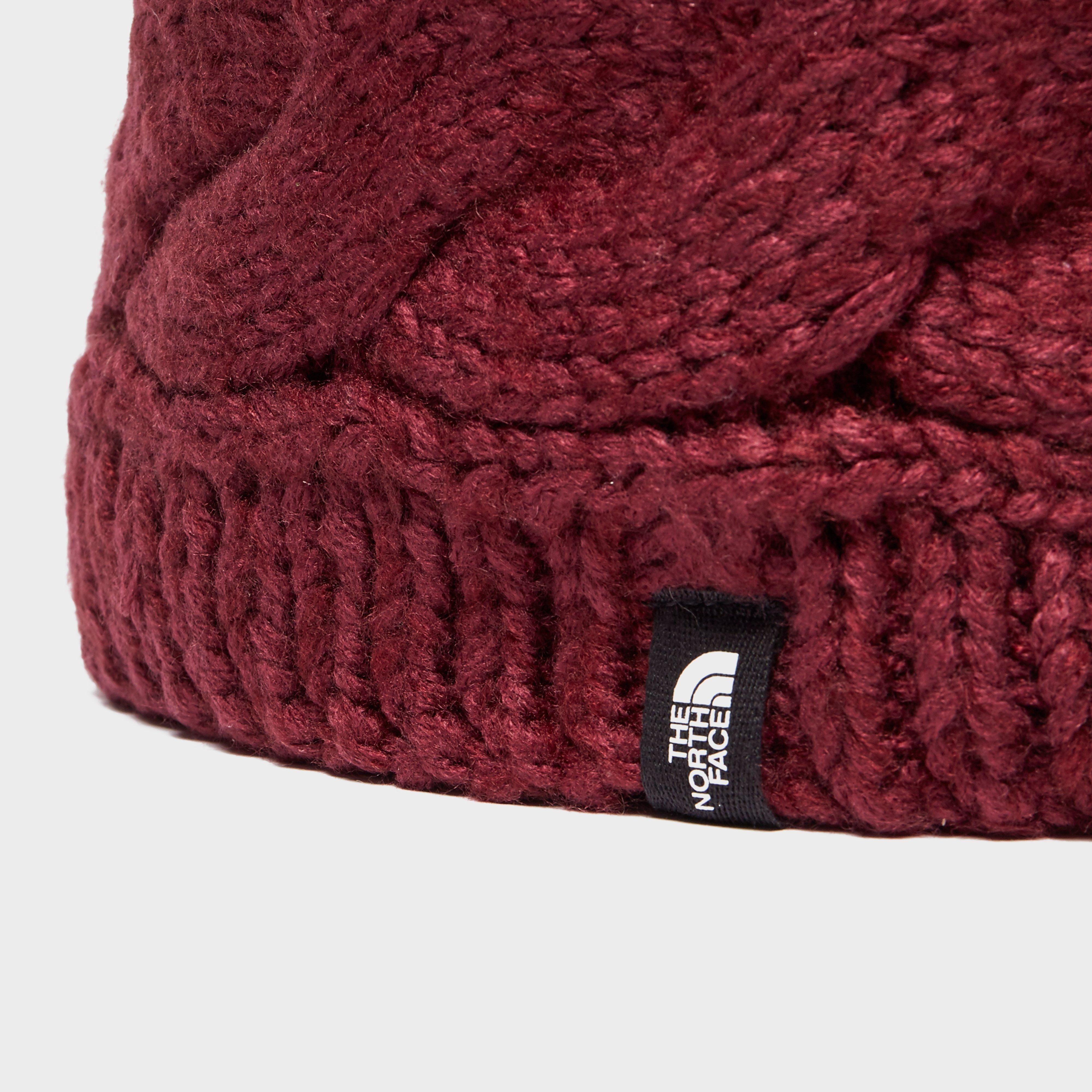Women's Tri Cable Pom Beanie