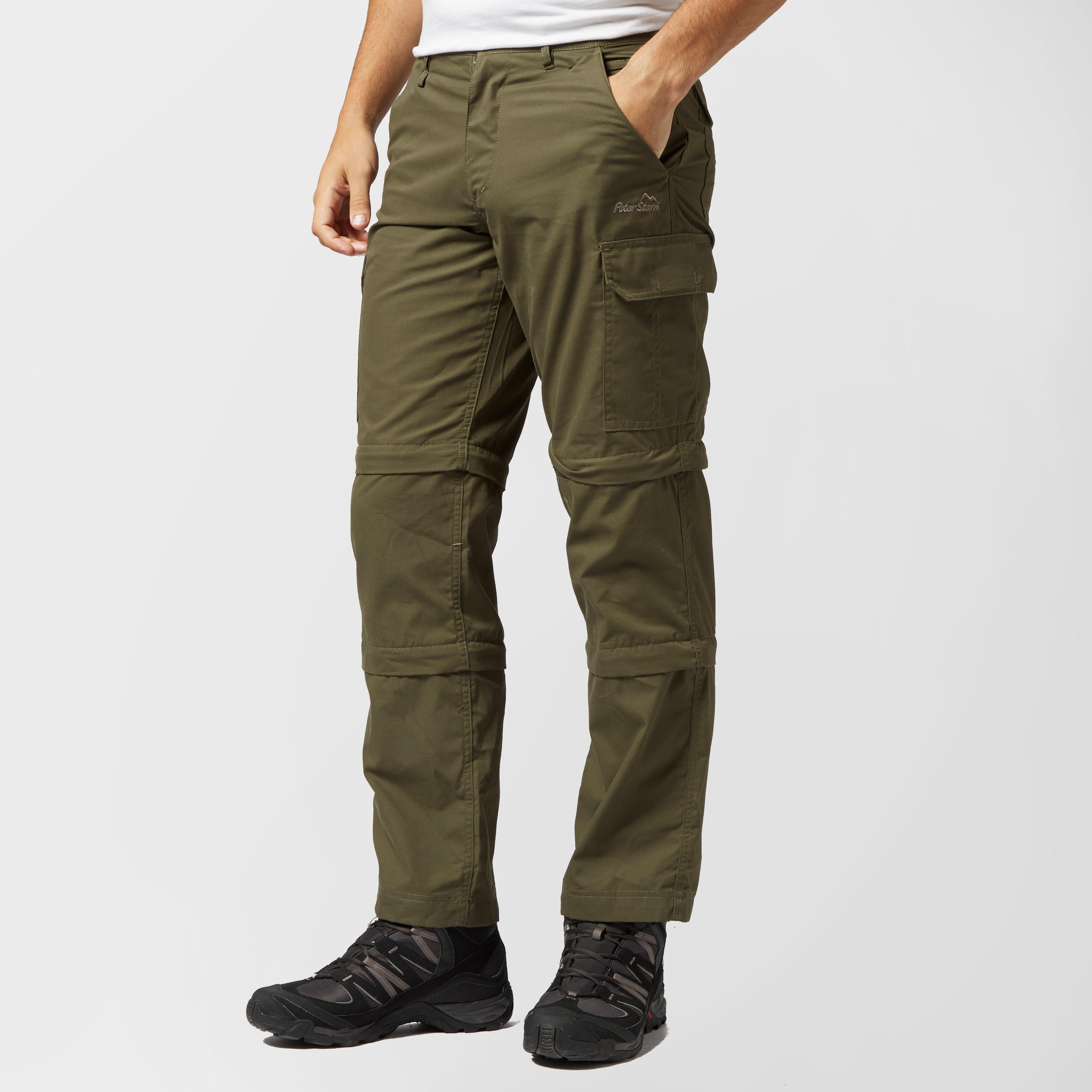 Khaki Peter Storm Men's Ramble II Double Zip-Off Trousers – Blacks