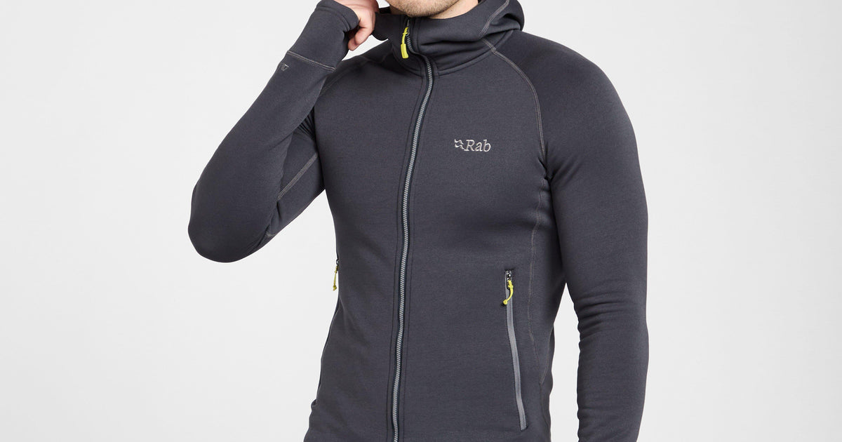 Grey Rab Men's Power Stretch Pro Hoody – Blacks