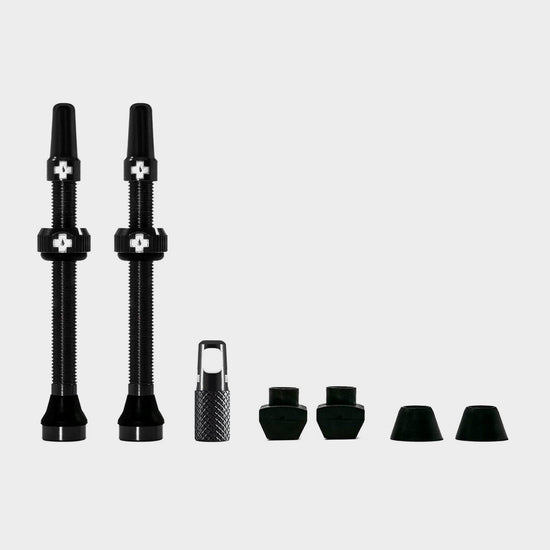 Black Tubeless Presta Valves (Pair)