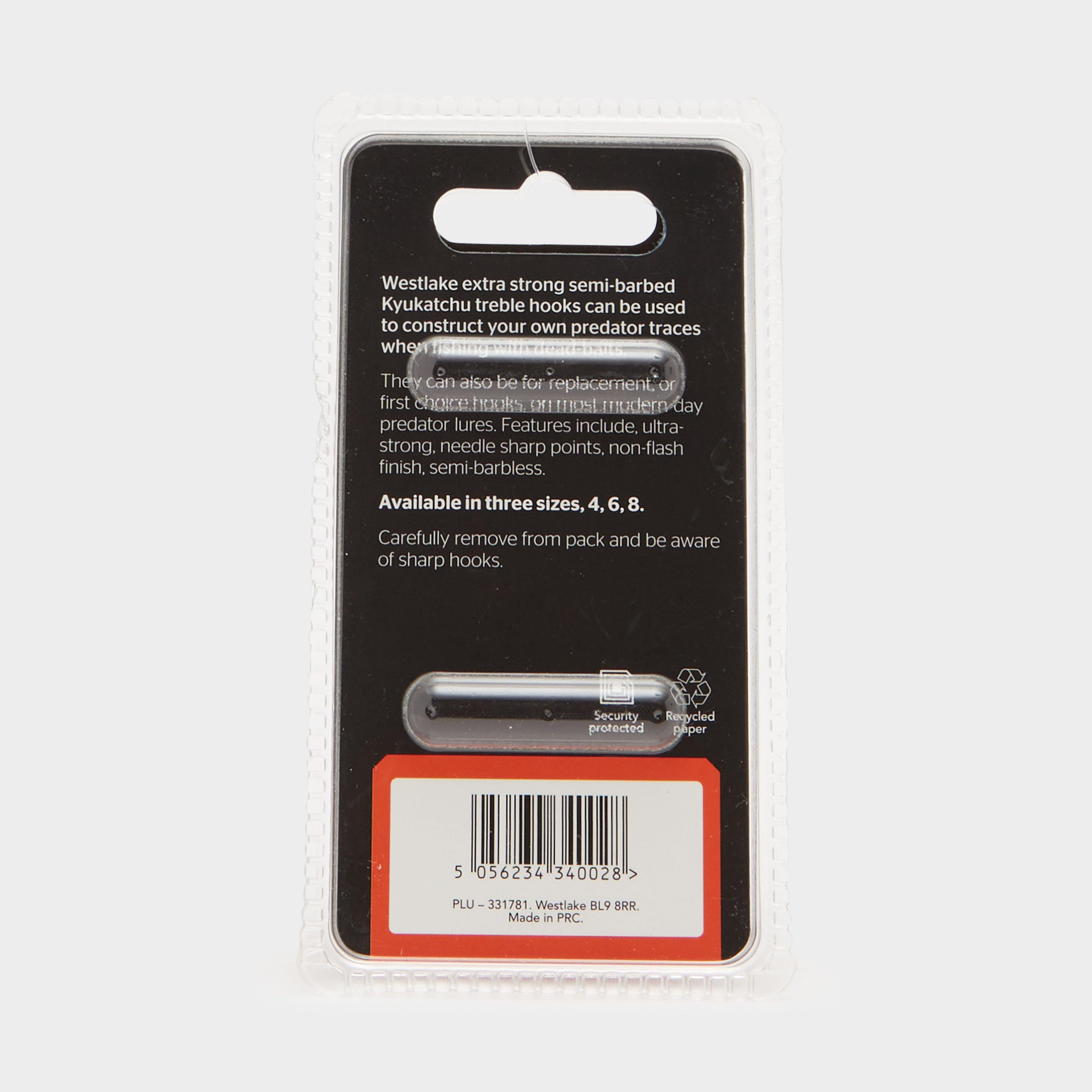 Semi-Barbed Treble Hooks (Size 6)