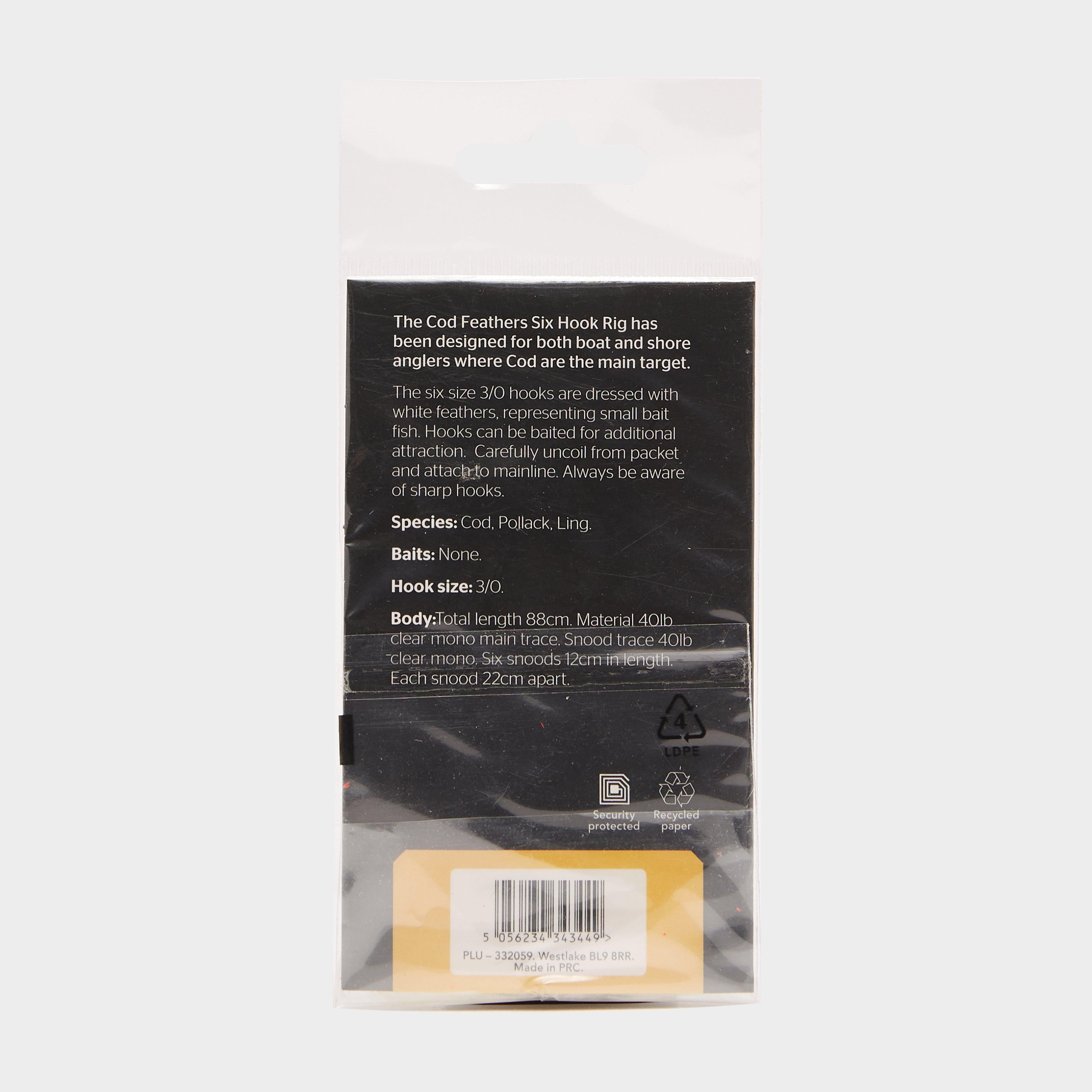 6 Hook Cod Feather 3/0