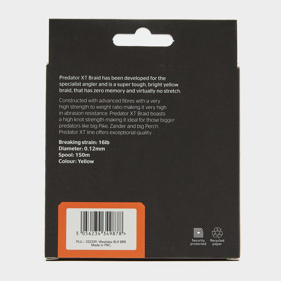 Predator XT Lure Braid in Yellow (16lb)