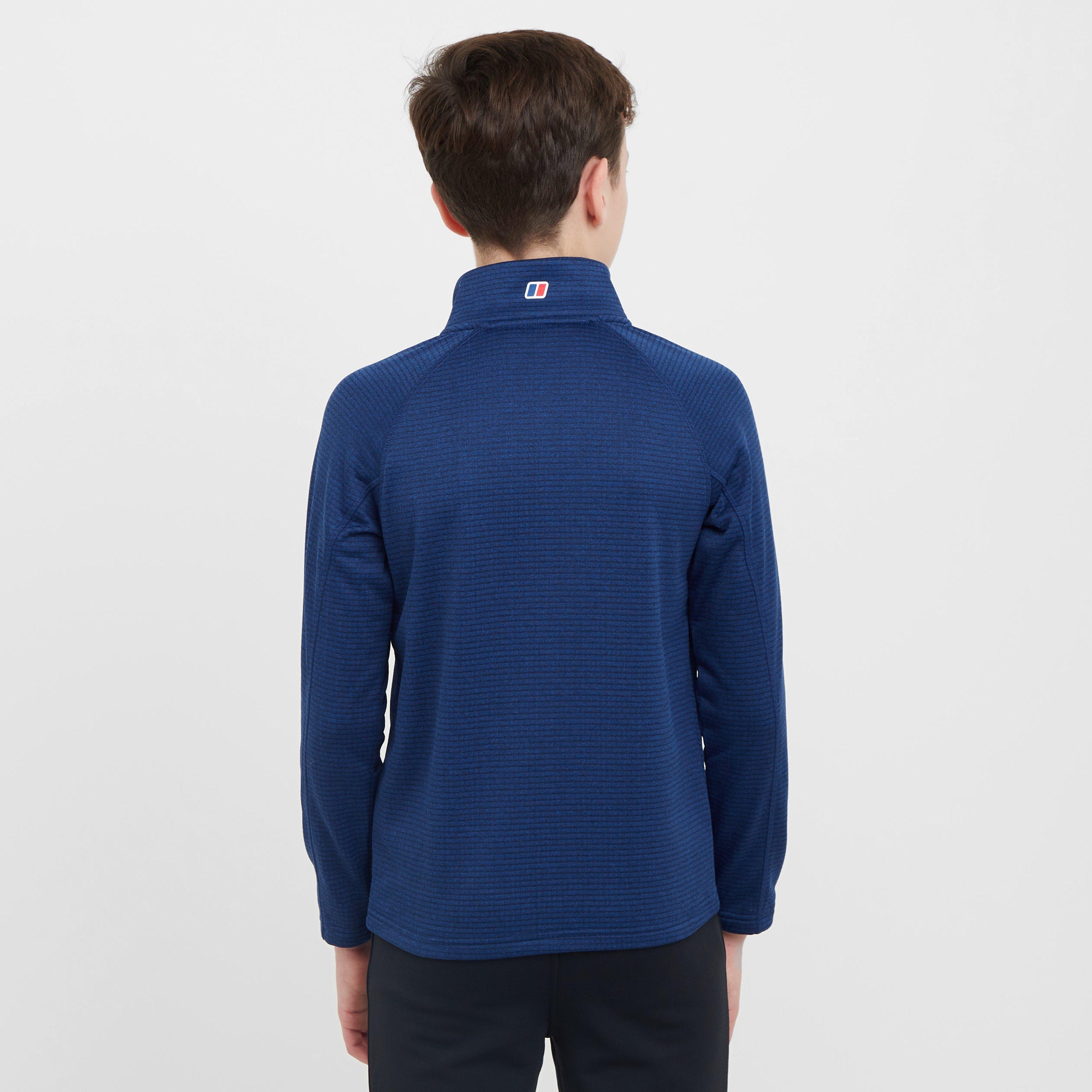 1/4 Zip Grid Fleece Top Junior