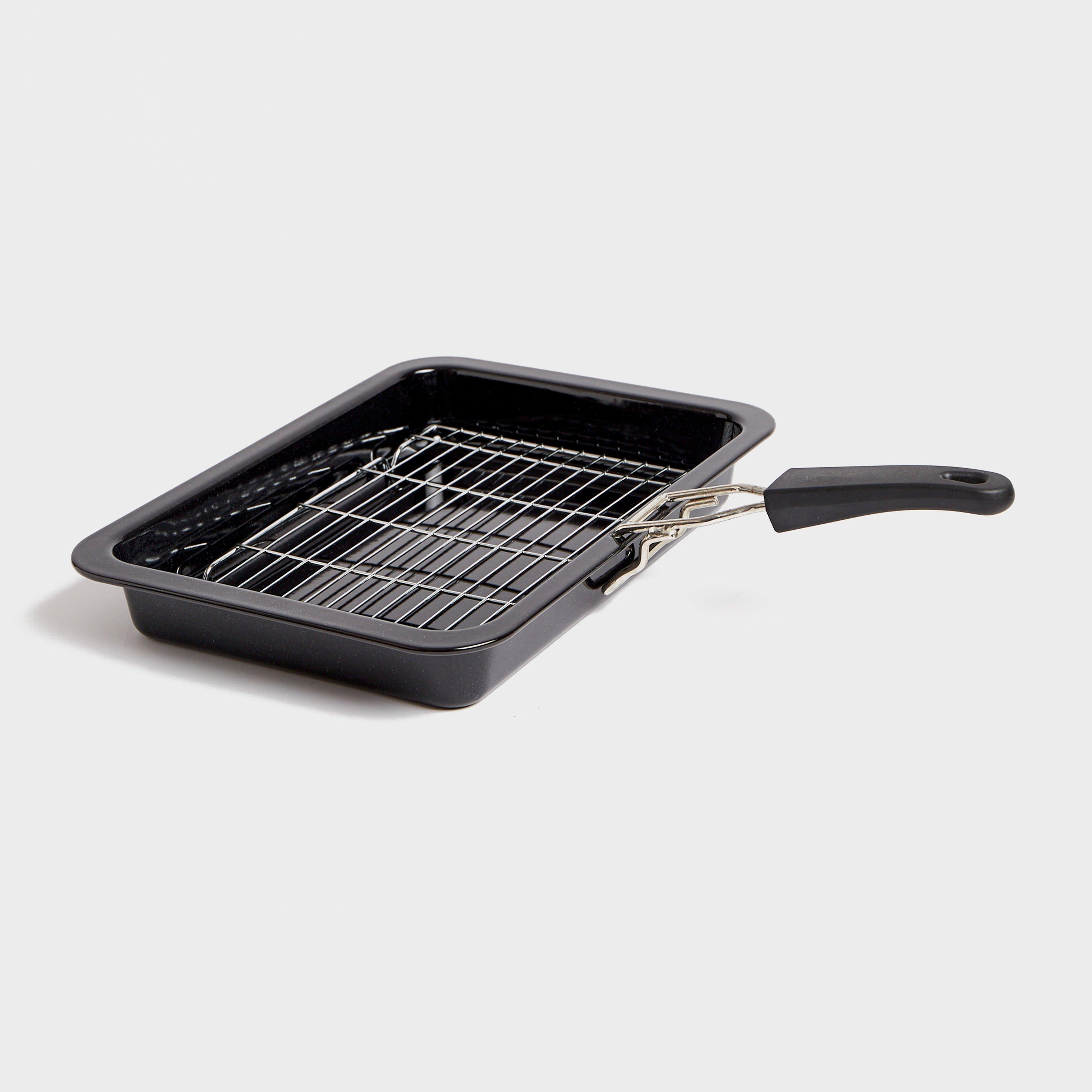 Enamel Folding Handle Non-Stick Grill Pan