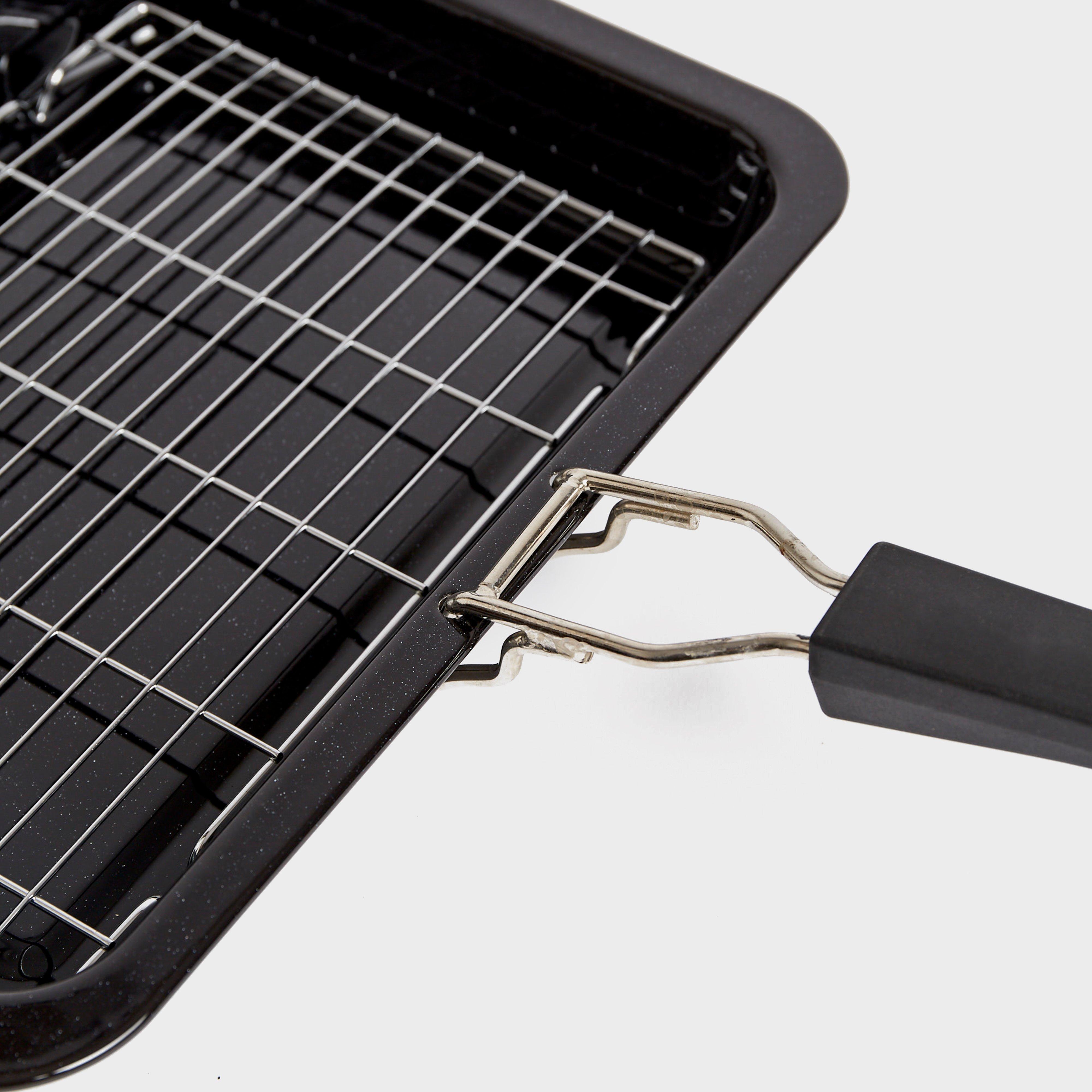 Enamel Folding Handle Non-Stick Grill Pan