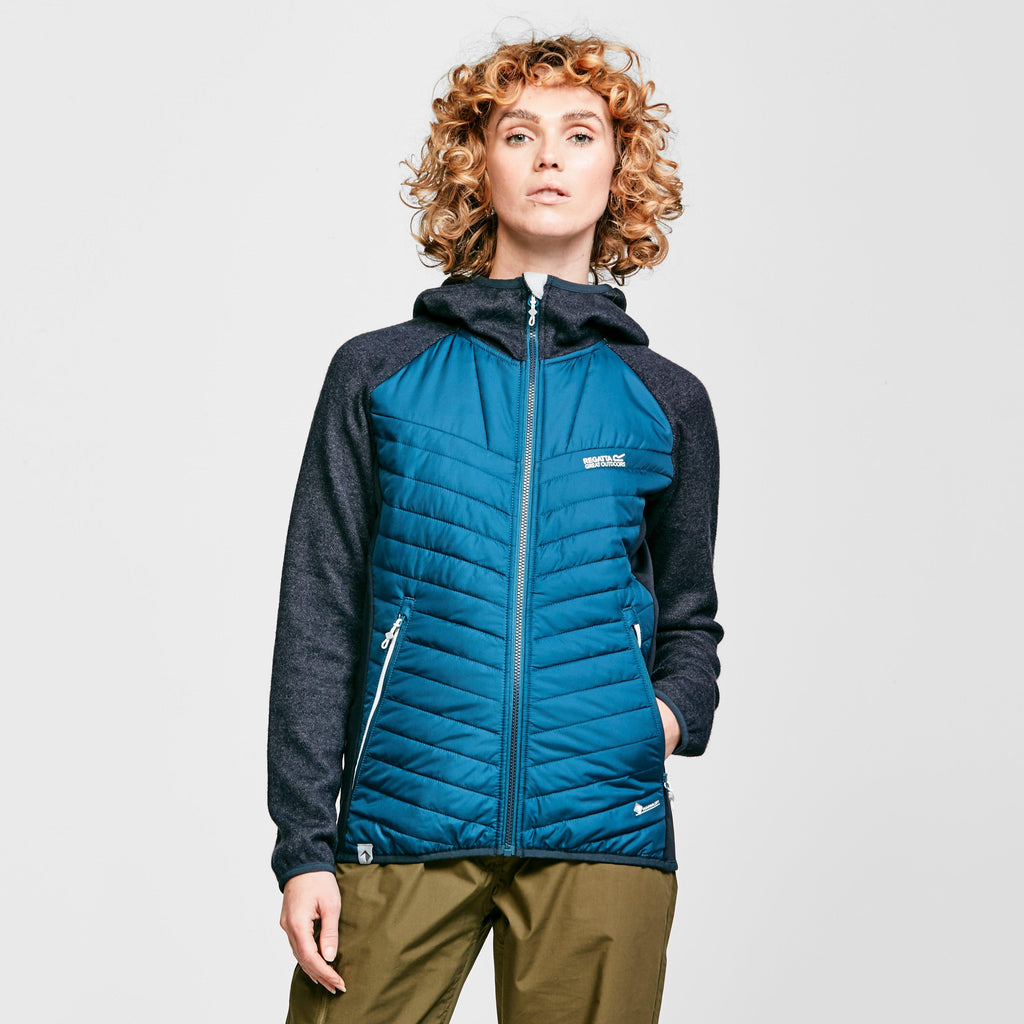 Womens Pemble II Hybrid FullZip Hooded Fleece