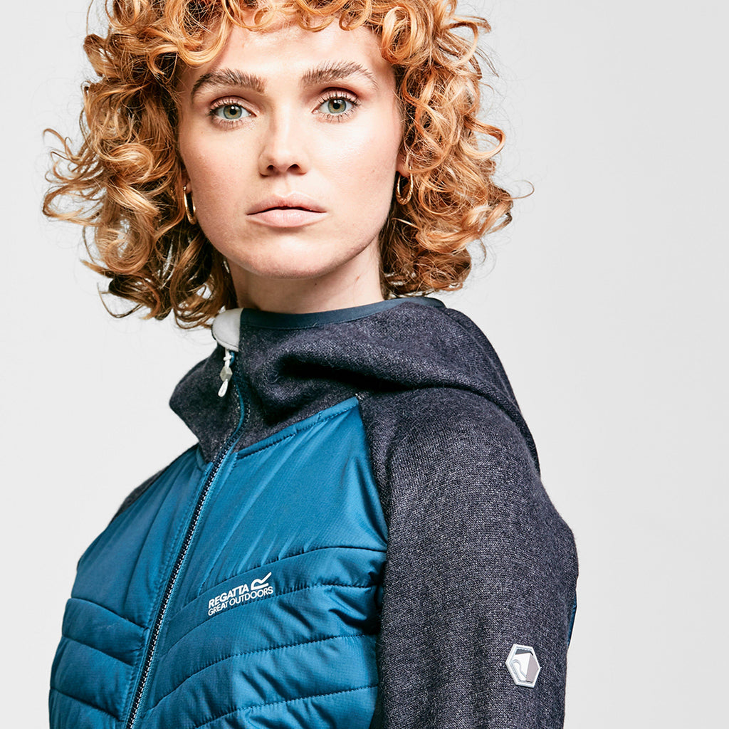 Womens Pemble II Hybrid FullZip Hooded Fleece