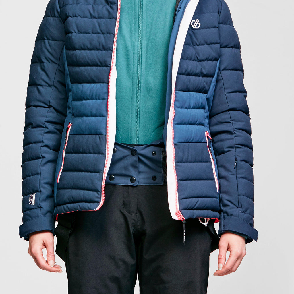 Women's Succeed Waterproof Insulated Quilted Hooded Ski Jacket