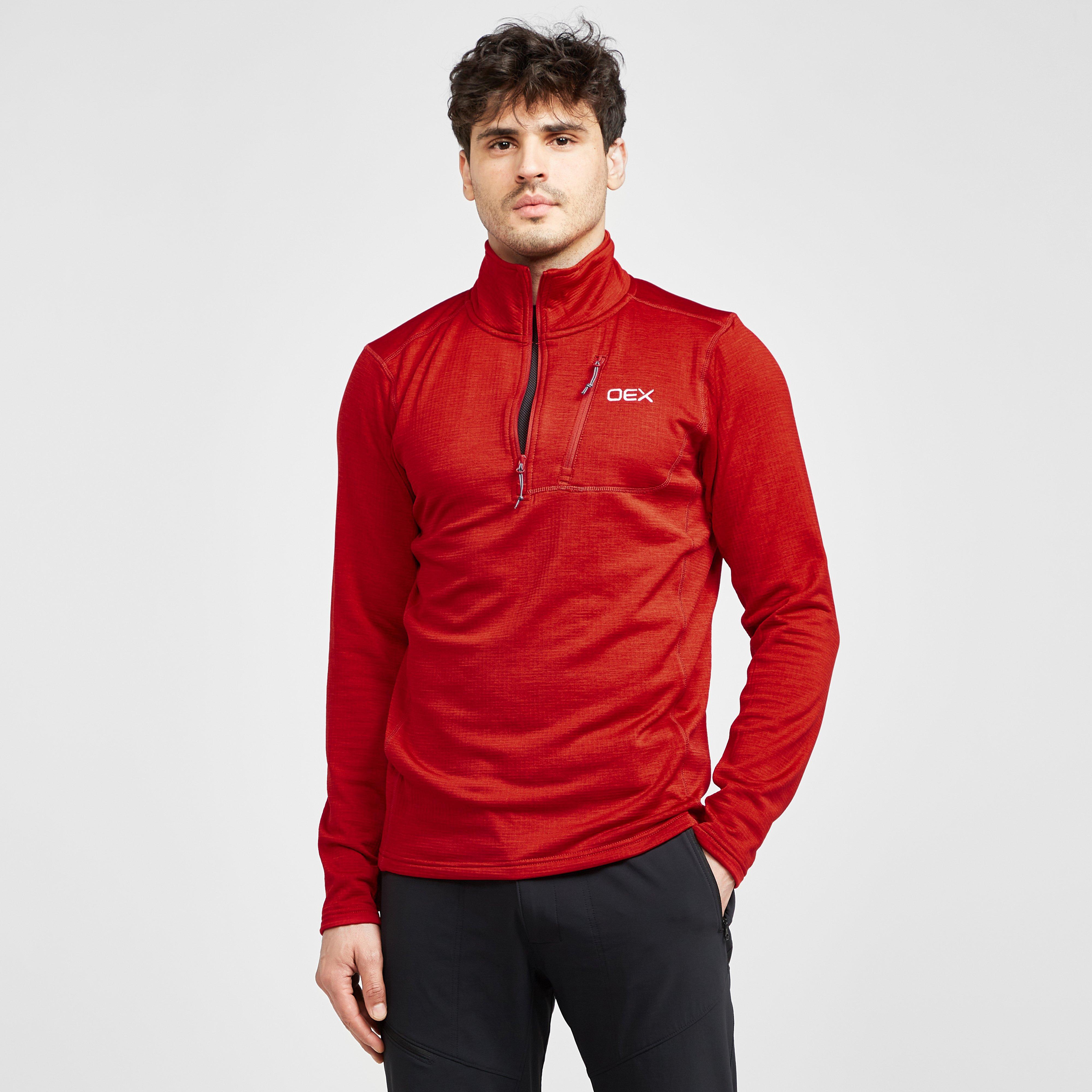 Red OEX Men's Basalt Alpine Half Zip Top – Blacks