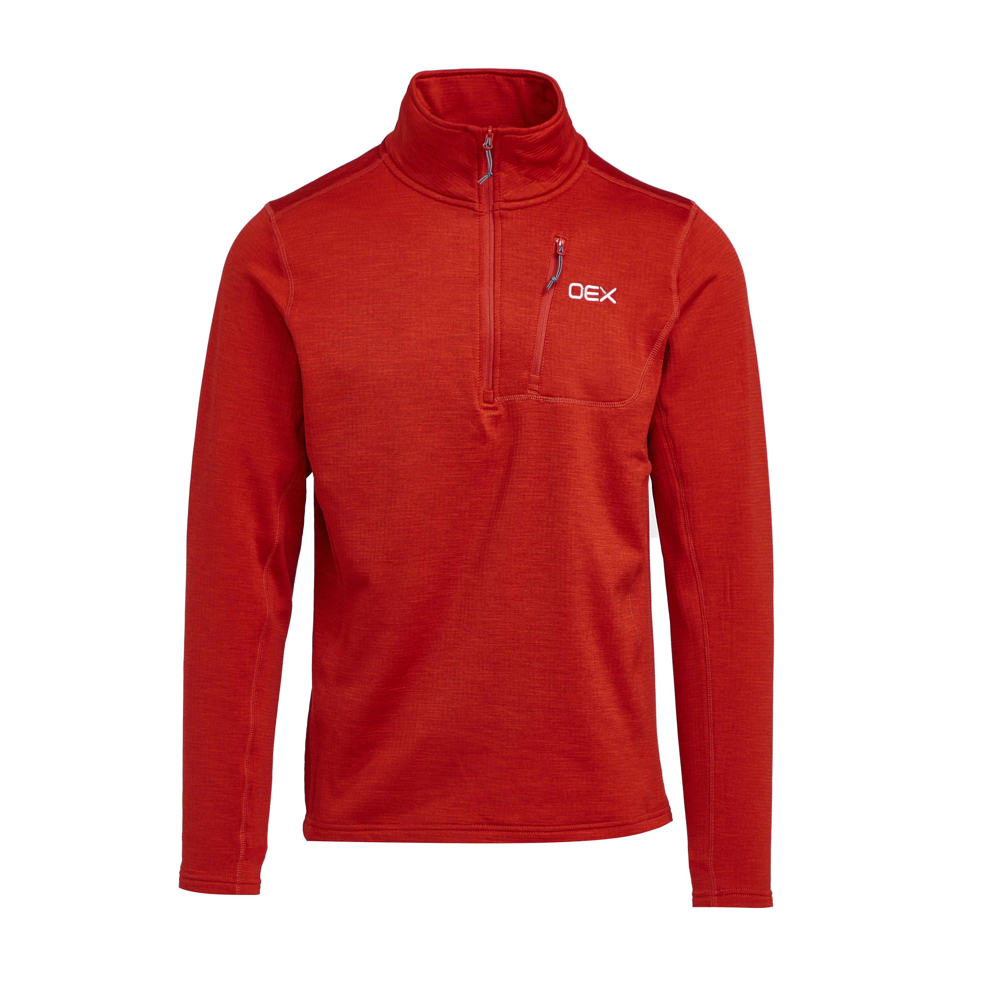 Red OEX Men's Basalt Alpine Half Zip Top – Blacks