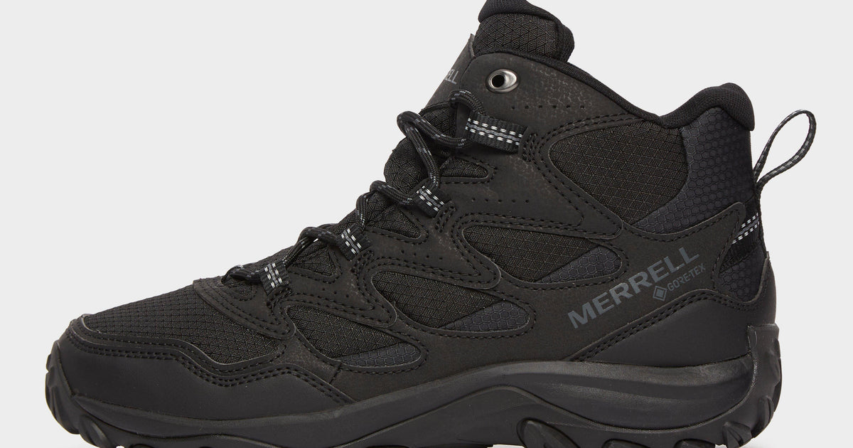 Black Merrell Men's West Rim Sport GORE-TEX® Mid Walking Boots – Blacks