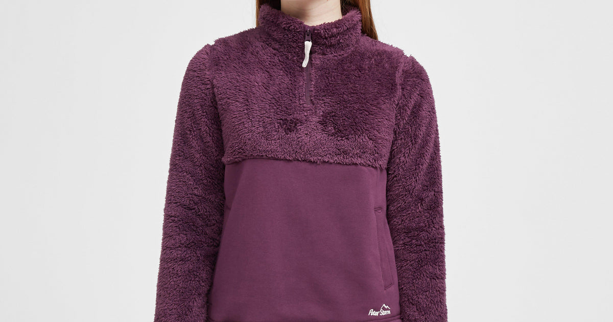 Purple Peter Storm Kids’ Bobbly Half-Zip Fleece – Blacks