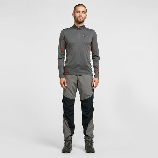 Men’s Dart Zip Neck Long Sleeve T-Shirt