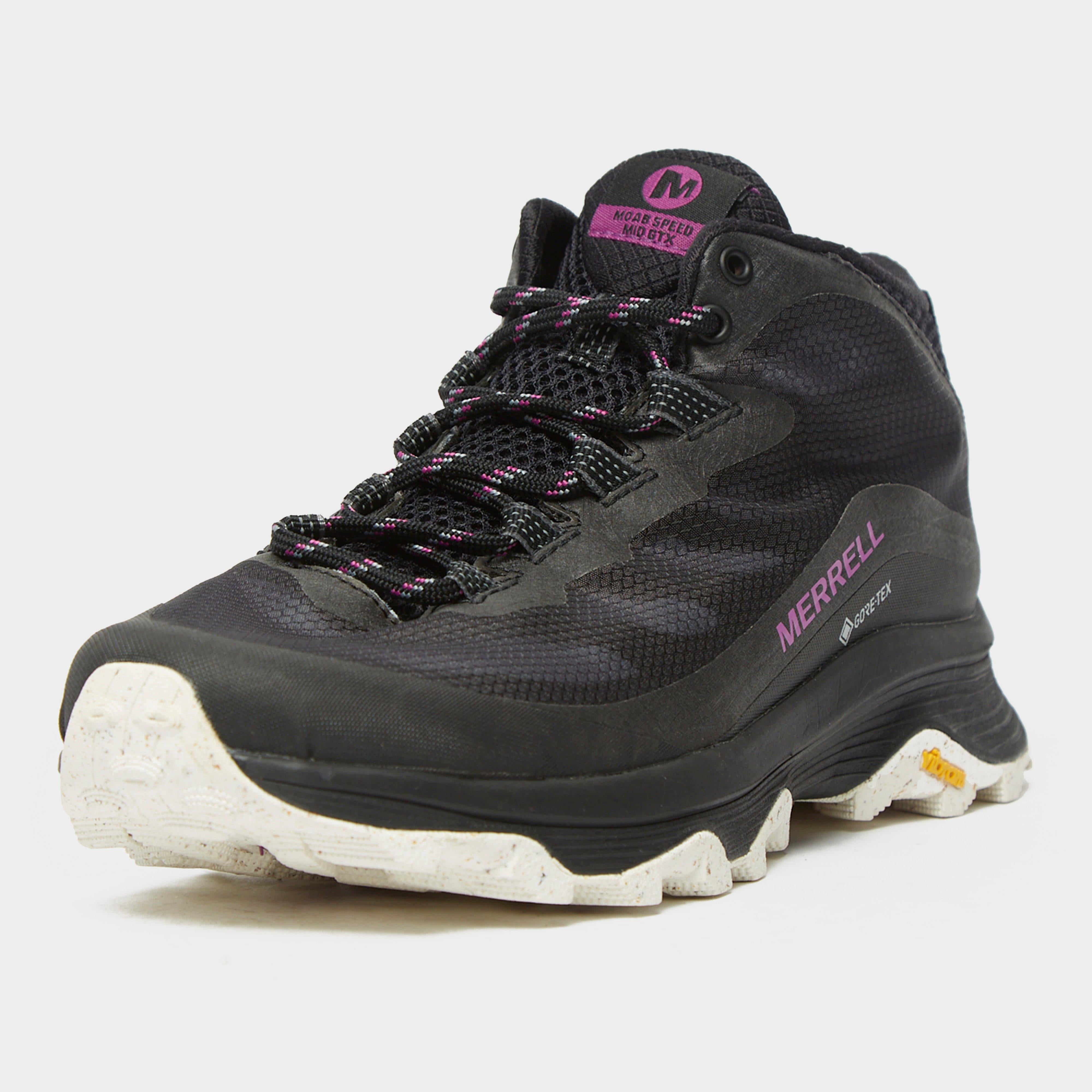 Black Merrell Women's Moab Speed Mid GORE-TEX® Hiking Shoe – Blacks