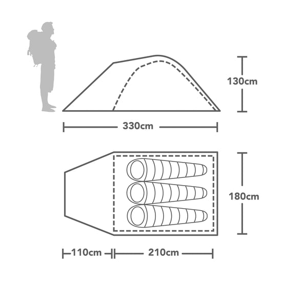 Kentmere Pro 3+ BlackOut Tent