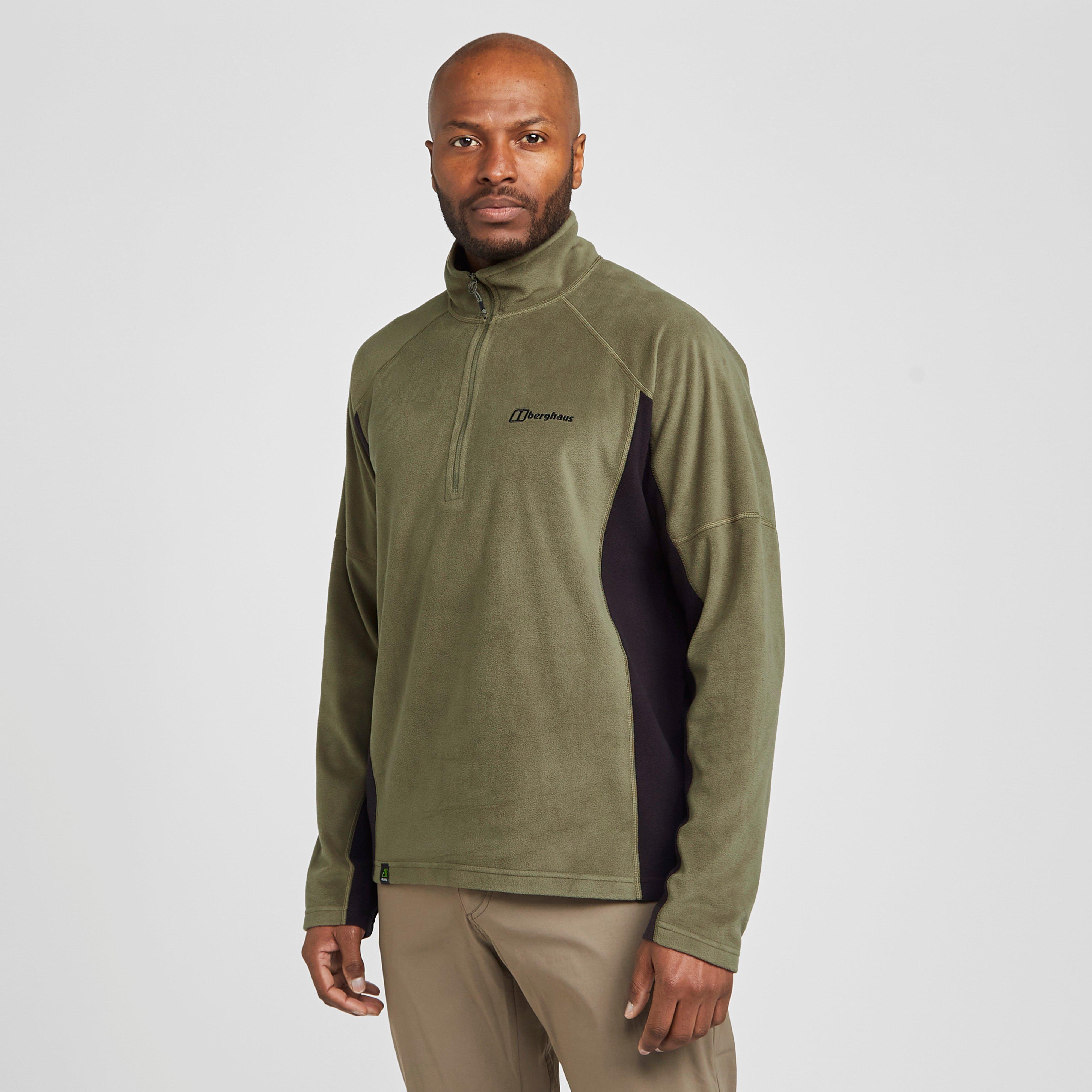 Half Zip Fleece Jacket Mens Berghaus Hartsop Fleece Green Berghaus
