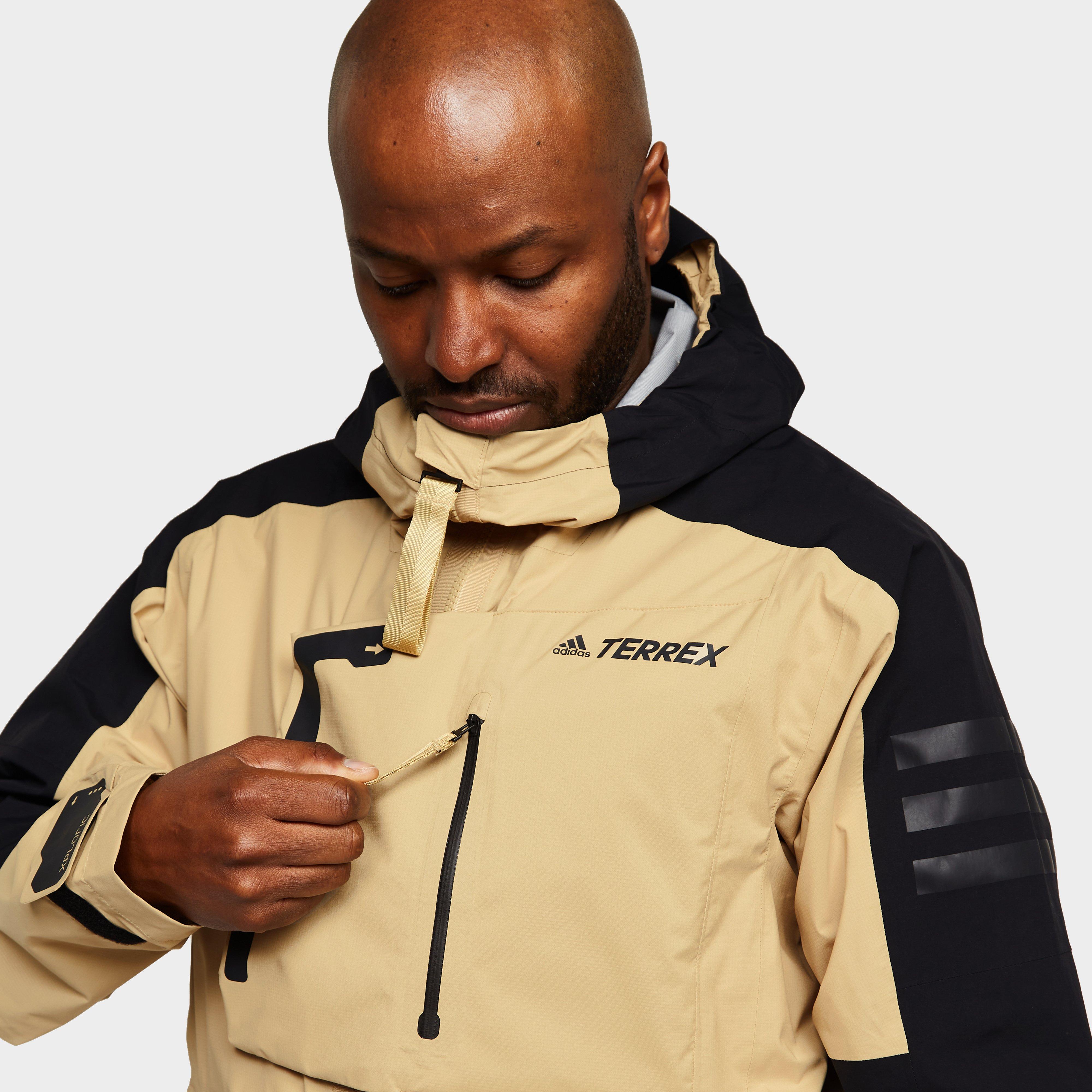 Beige adidas Terrex Men's Xploric RAIN.RDY Jacket – Blacks
